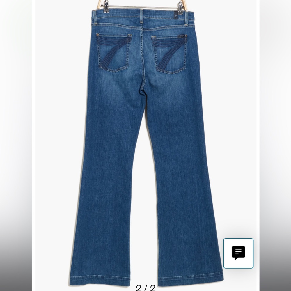 7 For All Mankind Blue Flare Jeans